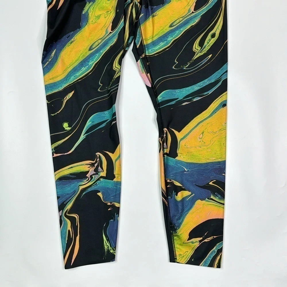 Nike One Luxe Auora 7/8 Marbled Pants Size XL